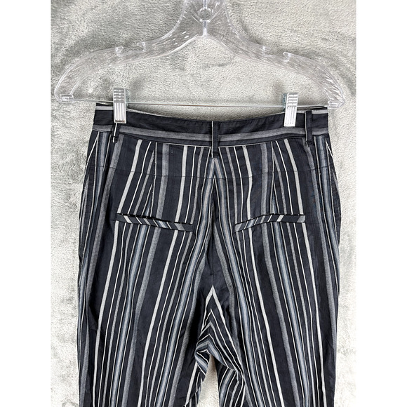 TheOpen Product Striped High Waisted Trousers Pants Slacks 27 Waist Quiet Luxury - Picture 7 of 16